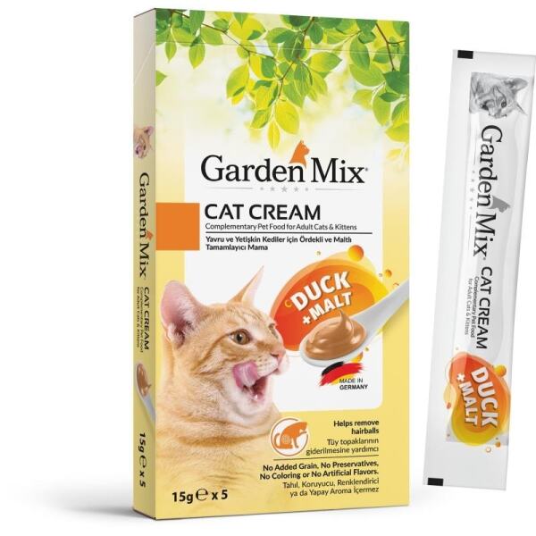 Garden Mix Kedi Kreması Ördekli+Maltlı 5x15gr - Gardenmix