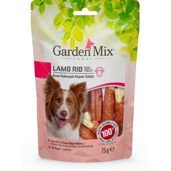 Garden Mix Kuzu Kaburgalı Köpek Ödülü 75 Gr - Gardenmix