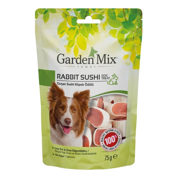 Garden Mix Tavşan Sushi Köpek Ödülü 75 Gr - Gardenmix