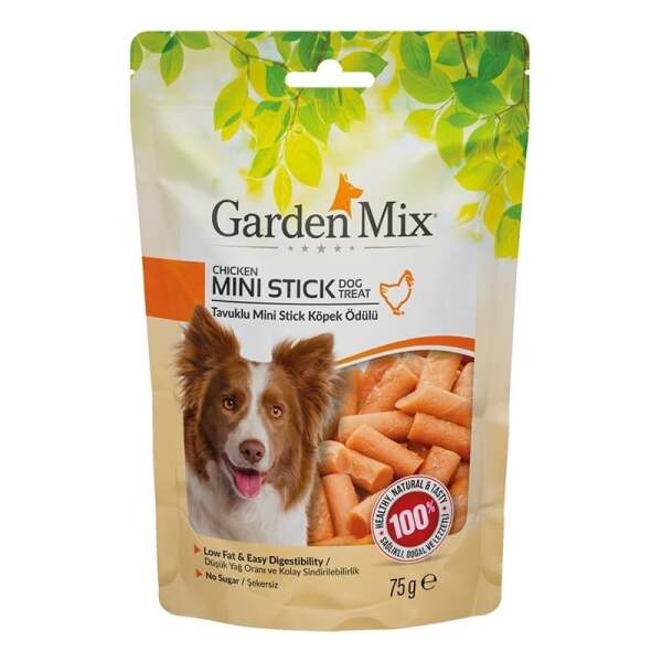 Garden Mix Tavuklu Mini Stick Köpek Ödülü 75 Gr - Gardenmix