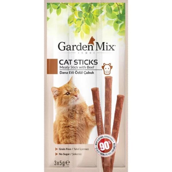 Gardenmix Dana Etli Kedi Stick Ödül Maması 5 Gr 3 Lü - 1
