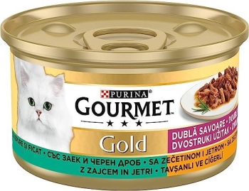 Gourmet Gold Çifte Lezzet Ciğerli Ve Tavşanlı Kedi Yaş Maması 85 Gr 24 Lü - 1