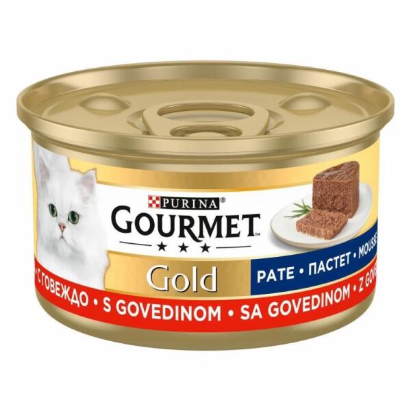Gourmet Gold Kıyılmış Sığır Etli Kedi Yaş Maması 85 Gr 24 Lü - 1