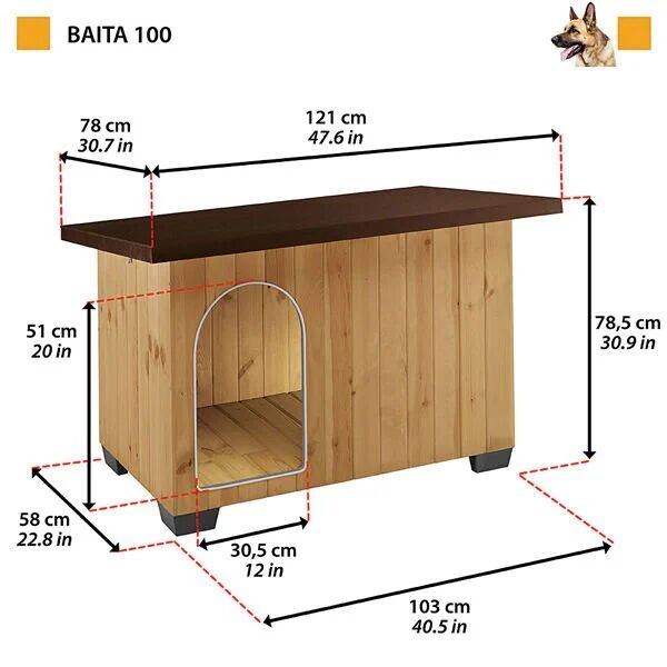 Ferplast Baita 100 Köpek Kulübesi-SADECE İSTANBUL İÇİ TESLİMATA UYGUNDUR