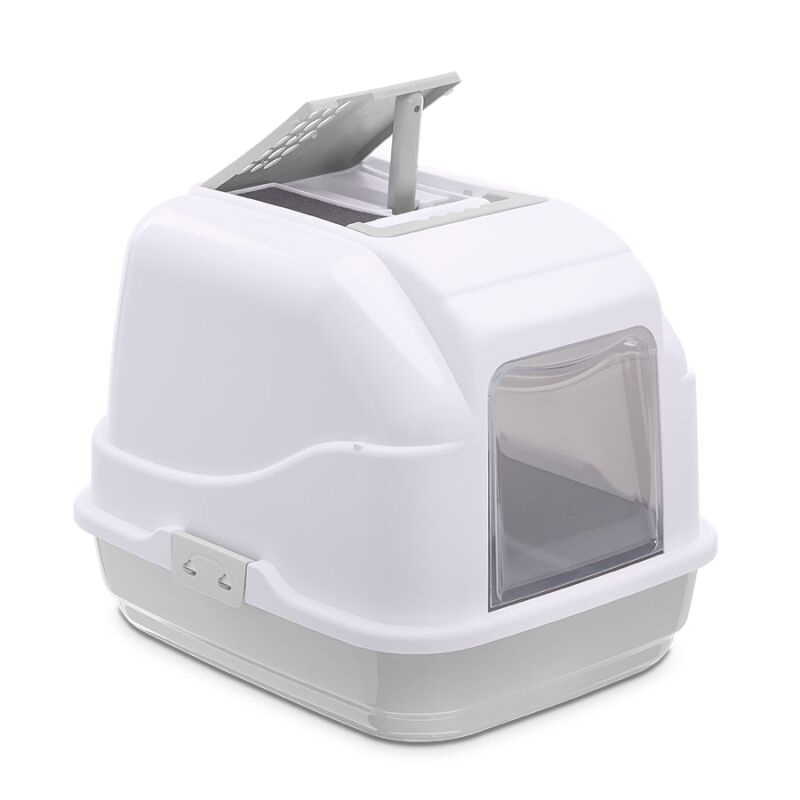 Imac Easy Cat Kapalı Kedi Tuvaleti Gri/beyaz 50x40x40cm