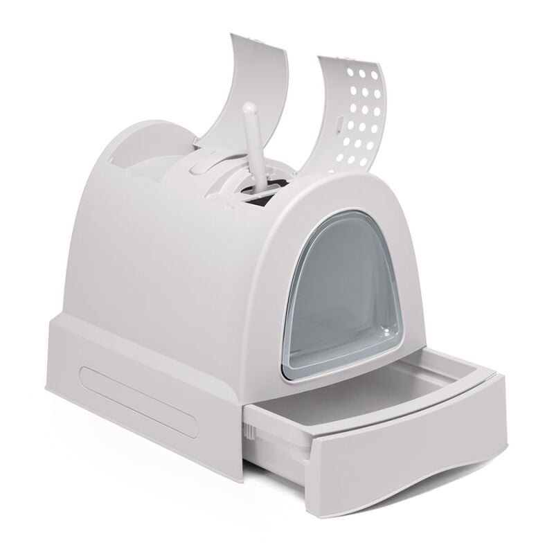 Imac Zuma Torbalı Kapalı Kedi Tuvaleti Gri 56x40x42,5cm
