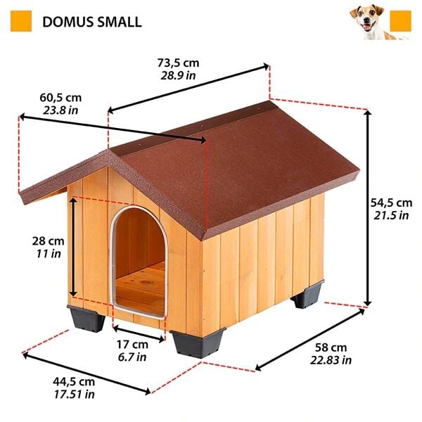 Ferplast Domus Canile Ahşap Köpek Kulübesi Small-SADECE İSTANBUL İÇİ TESLİMATA UYGUNDUR