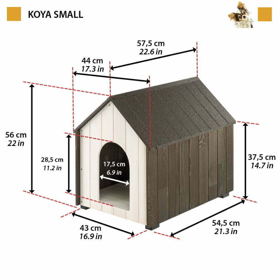 Ferplast Koya Ahşap Köpek Kulübesi Small--SADECE İSTANBUL İÇİ TESLİMATA UYGUNDUR