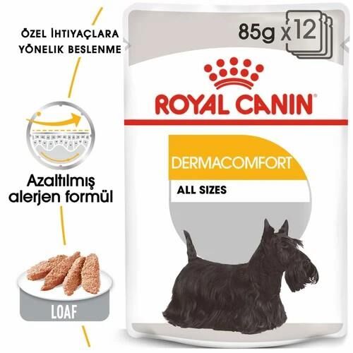 Royal Canin Dermacomfort Loaf Yetişkin Köpek Yaş Maması 85 Gr 12 Li