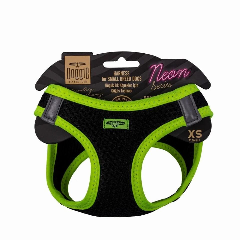 Doggie Neon Göğüs Tasması Sarı XS 30-34 Cm