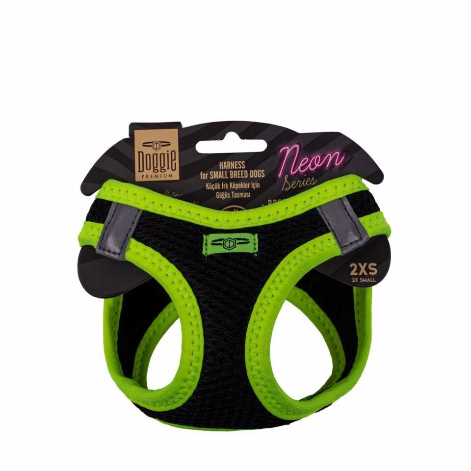 Doggie Neon Göğüs Tasması Sarı 2XS 26-30 Cm
