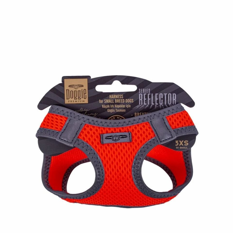 Doggie Reflektör Göğüs Tasması Turuncu 3Xs-22-26Cm