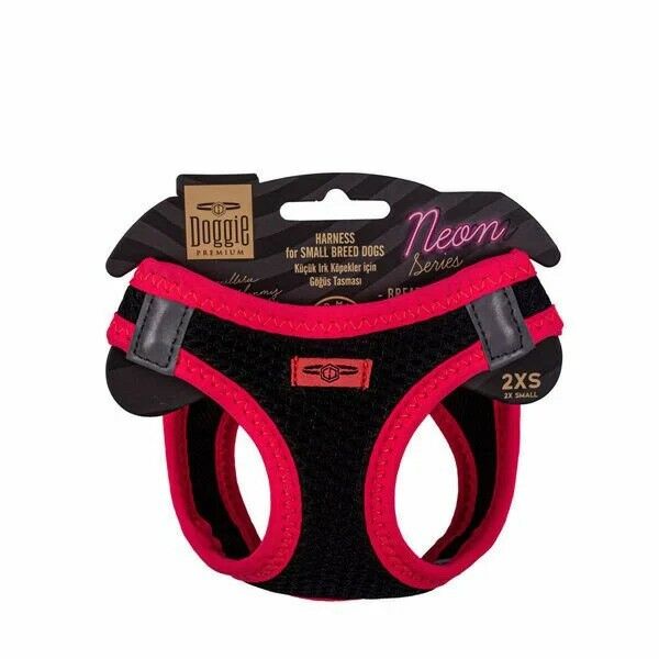 Doggie Neon Göğüs Tasması Pembe 2XS 26-30 Cm