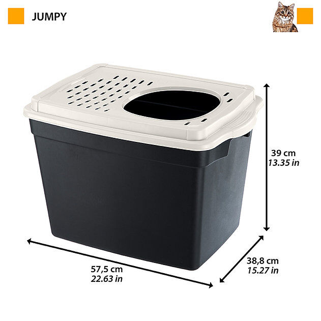 Ferplast Jumpy Kapalı Dik Kedi Tuvaleti