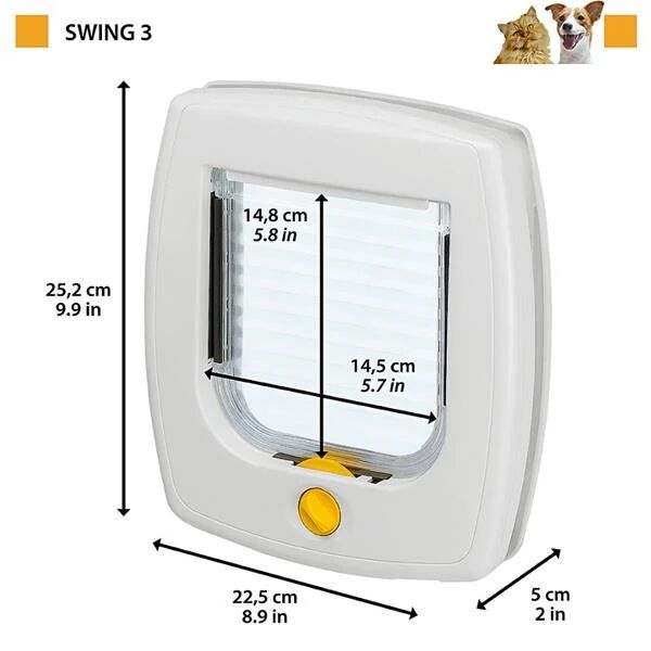 Ferplast Swing 3 Otomatik Kedi ve Köpek Kapısı Beyaz