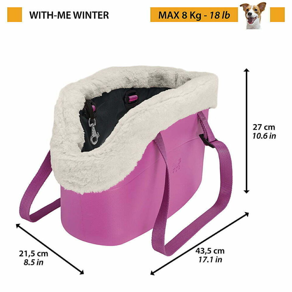 Ferplast With Me Winter Kedi Köpek Taşıma Çantası Siyah