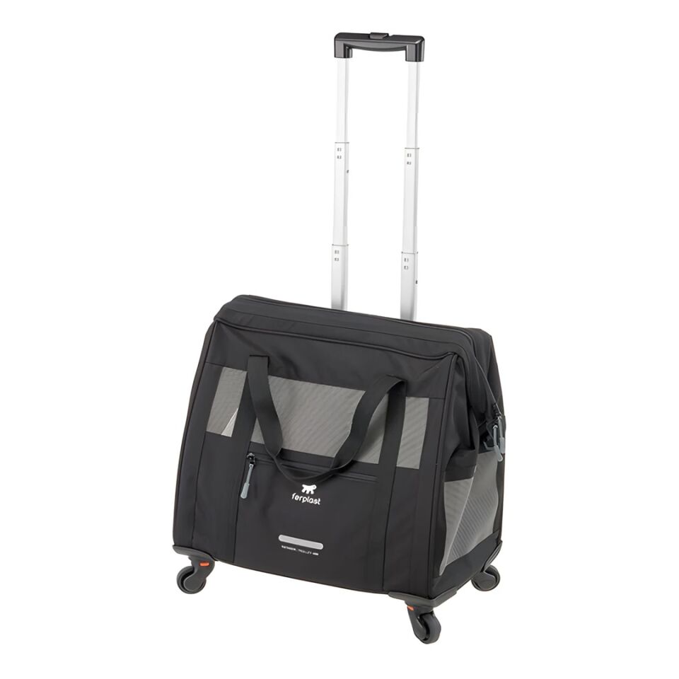 Ferplast Voyager 450 Tekerlekli Evcil Hayvan Taşıma Çantası Siyah 46x26x48cm