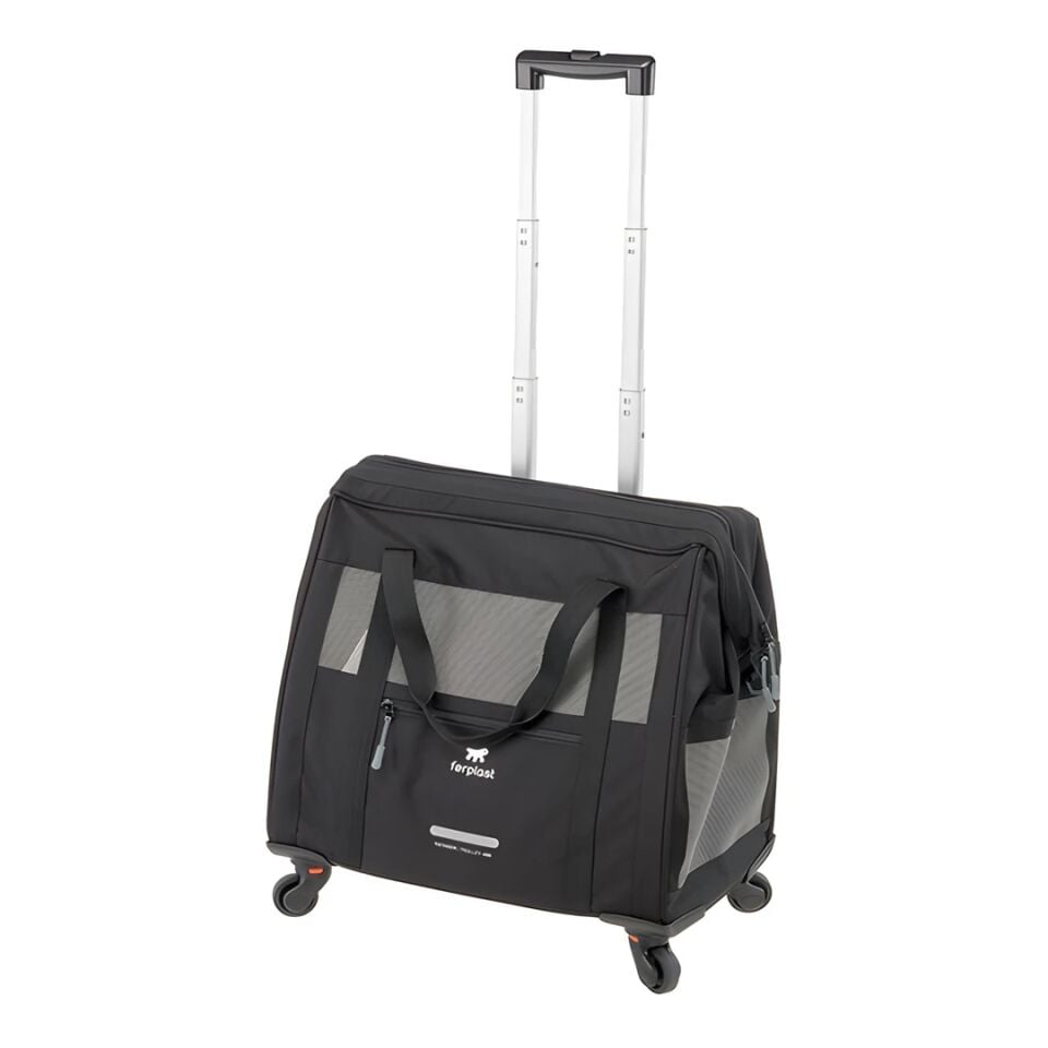 Ferplast Voyager 450 Tekerlekli Evcil Hayvan Taşıma Çantası Siyah 46x26x48cm