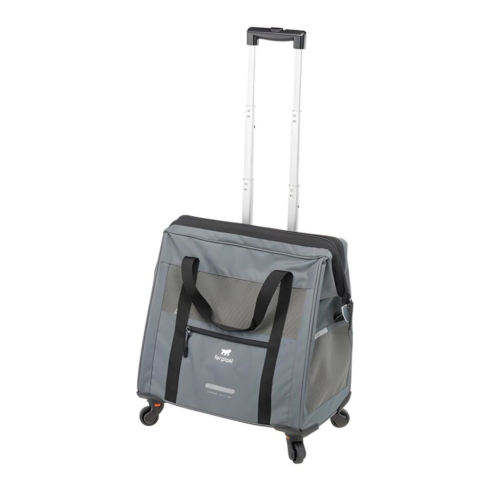 Ferplast Voyager 450 Tekerlekli Evcil Hayvan Taşıma Çantası Gri 46x26x48cm