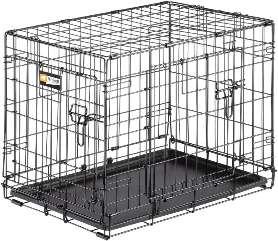 Ferplast Dog Inn 60 Katlanabilir Metal Kedi Köpek Kafesi Siyah 64x44x49 cm