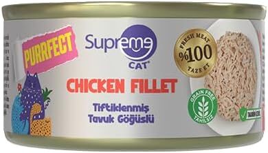 Supreme Cat Purrfect Tiftiklenmiş Tavuk Göğüslü Konserve Kedi Maması 70 gr