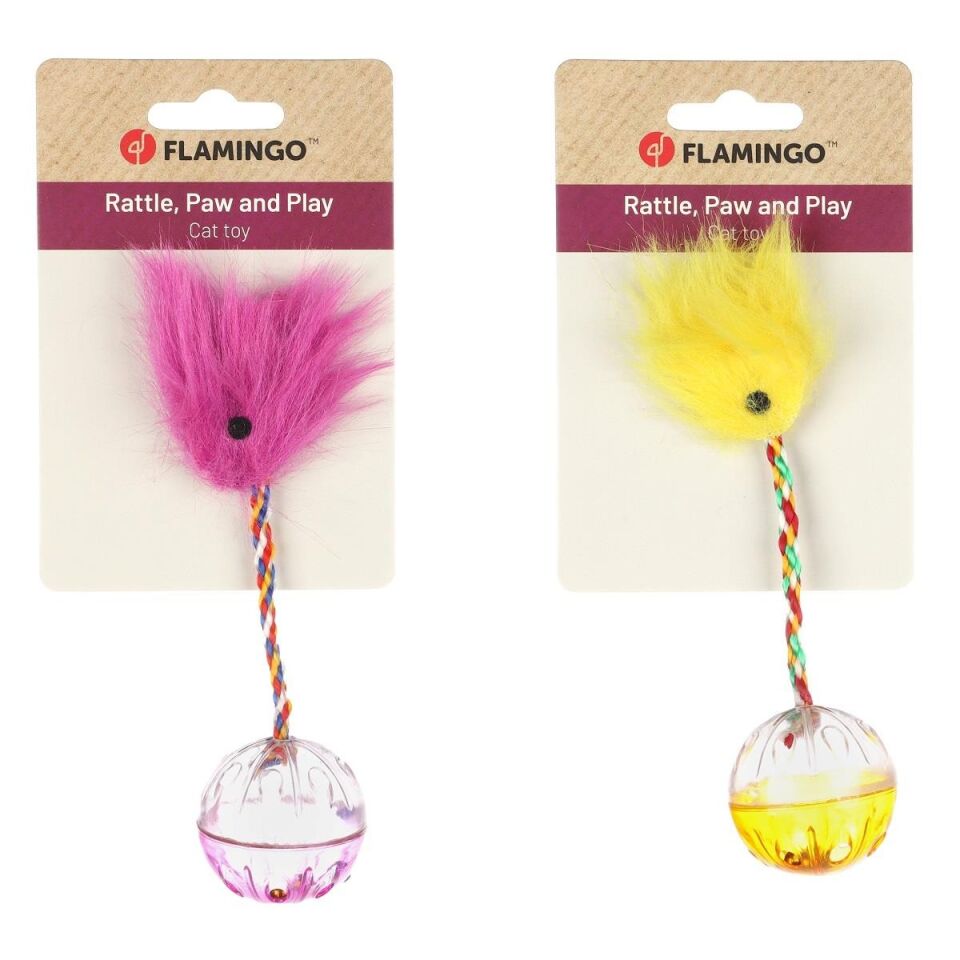 Flamingo Fiba Tüylü Dönen Plastik Top
