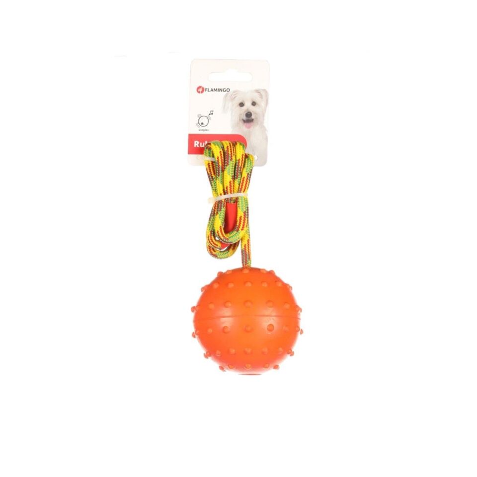 Flamingo Rula İpli Lastik Top / Zil Sesli