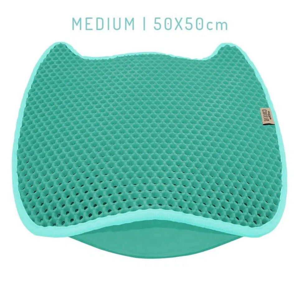 Cattie Kedi Model Kum Toplayıcı Fonksiyonel Kedi Paspası Turkuaz 50X50Cm