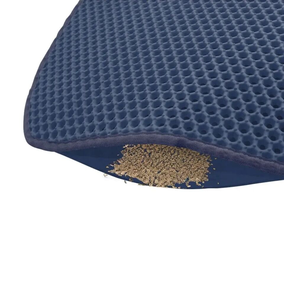 Cattie Taraklı Model Kum Toplayıcı Fonksiyonel Kedi Paspası Navy Blue - Kedi Model M Boy