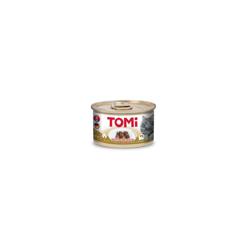 Tomi Kedi Hindili Ispanaklı Yaş Mama 85g