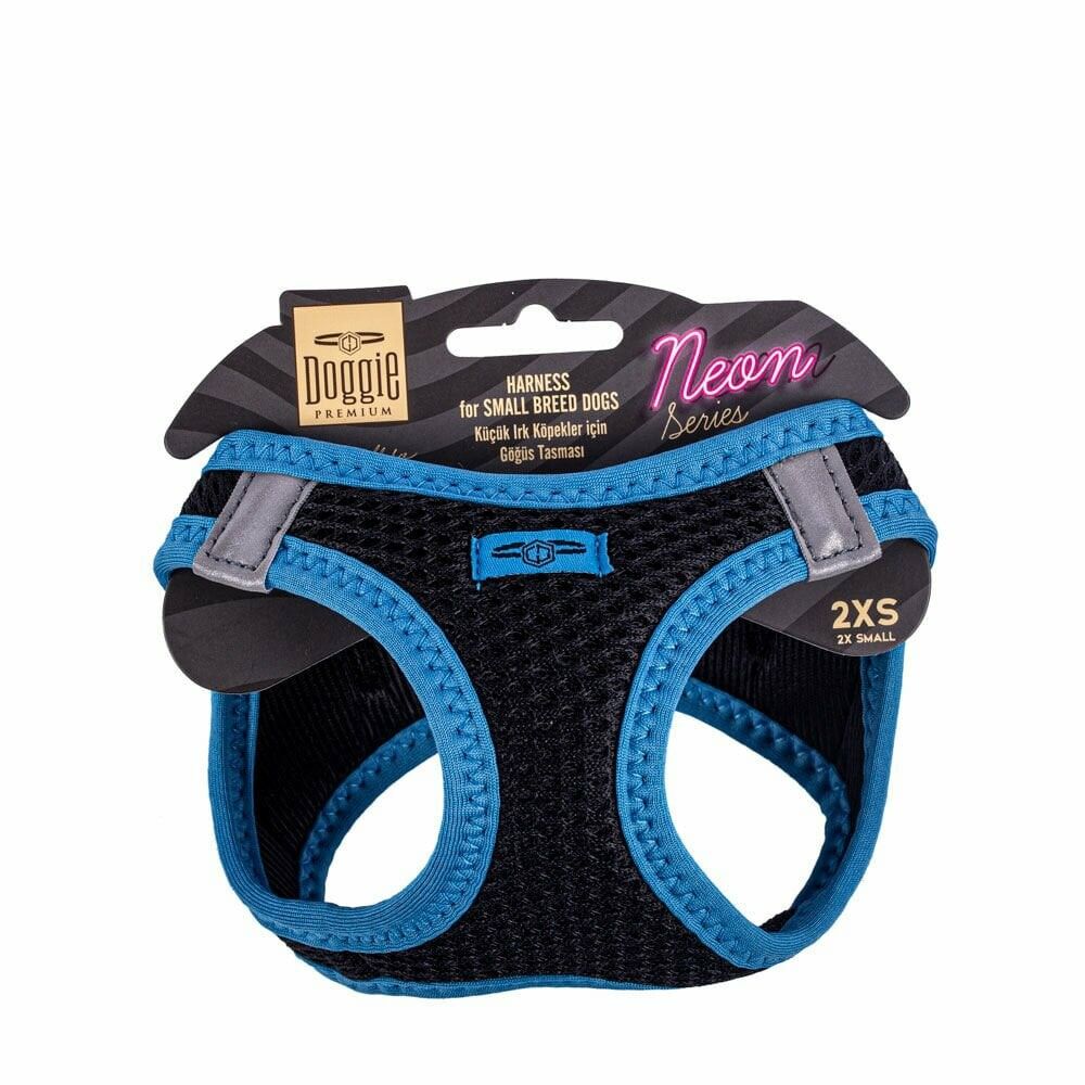 Doggie Neon Göğüs Tasması Mavi 2XS 26-30 Cm