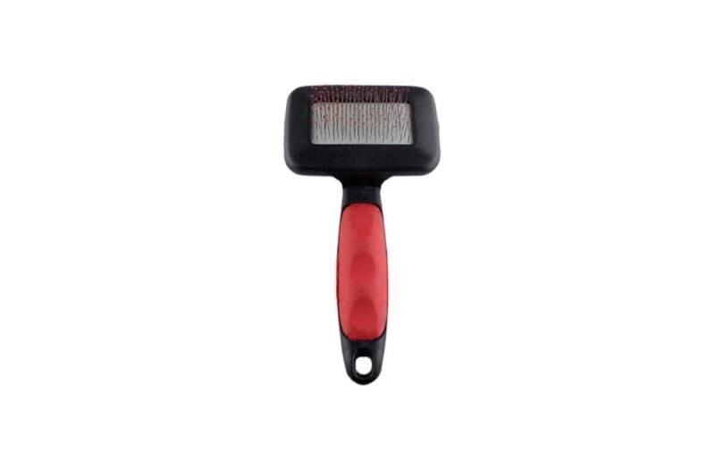 Zampa Silikon Top Başlıklı Kedi Köpek Fırça Small 14x7 Cm Kırmızı