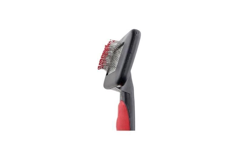Zampa Silikon Top Başlıklı Kedi Köpek Fırça Small 14x7 Cm Kırmızı
