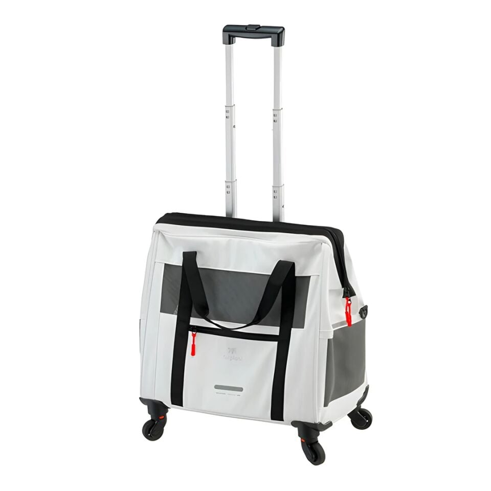 Ferplast Voyager 450 Tekerlekli Evcil Hayvan Taşıma Çantası Beyaz 46x26x48cm