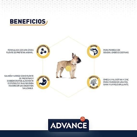 Advance Mini Sensitive Somonlu Küçük Irk Yetişkin Köpek Maması 3 KG