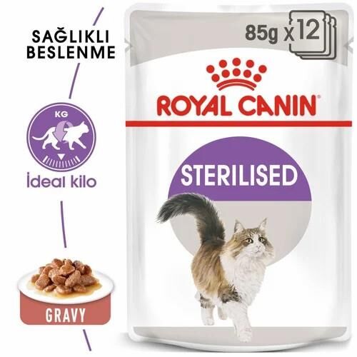 Royal Canin Sterilised Gravy Kısırlaştırılmış Kedi Yaş Maması 85 Gr 12 Li