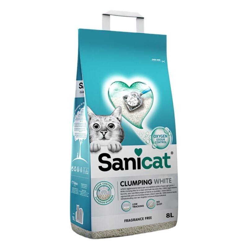 Sanicat Clumping White Kokusuz Kedi Kumu 8 L