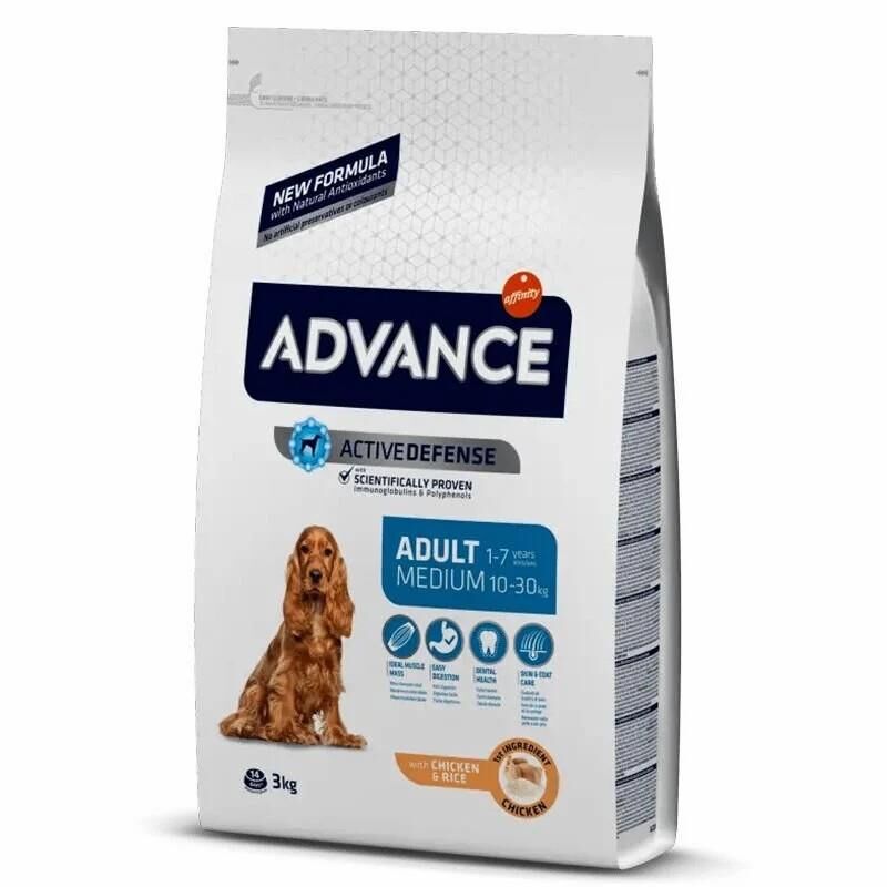Advance Medium Adult Chicken Tavuklu Orta Irk Yetişkin Köpek Maması 3 KG