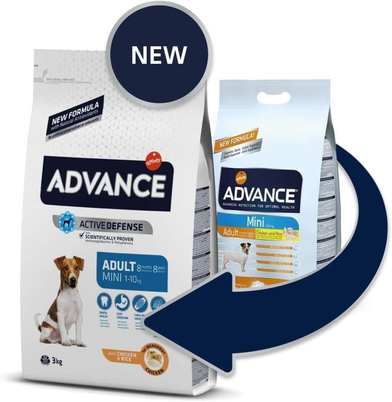 Advance Mini Adult Tavuklu ve Pirinçli Küçük Irk Yetişkin Köpek Maması 3 KG