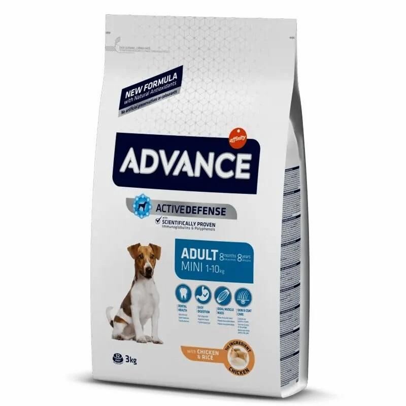 Advance Mini Adult Tavuklu ve Pirinçli Küçük Irk Yetişkin Köpek Maması 3 KG