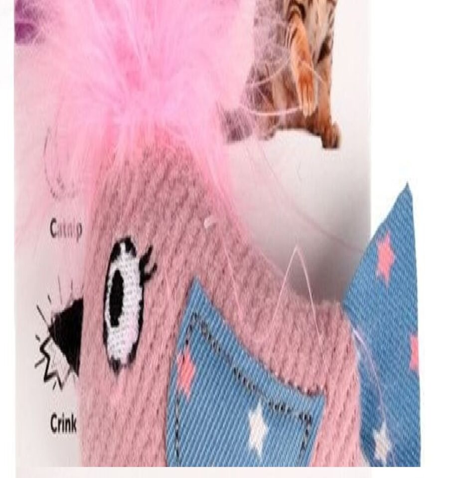 Flamingo Winny Tüylü Kuş Peluş Kumaş Kedi Oyuncağı 10 Cm