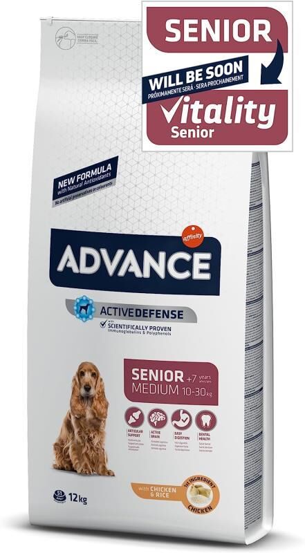 Advance Medium Tavuklu Orta Irk Yaşlı Köpek Maması 12 KG
