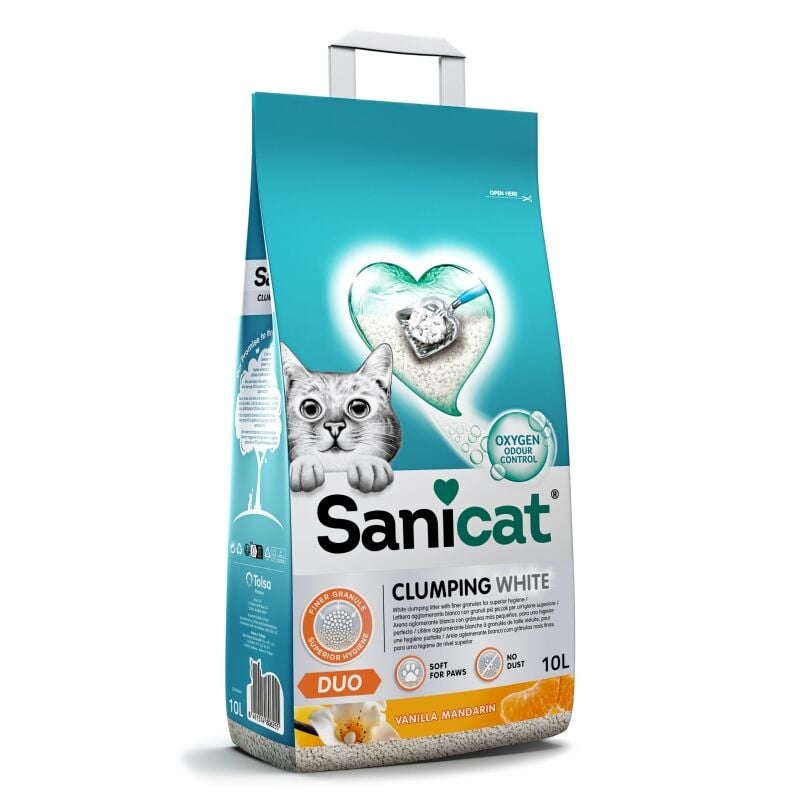 Sanicat Duo Vanilya Ve Mandalinalı Kedi Kumu 10 L