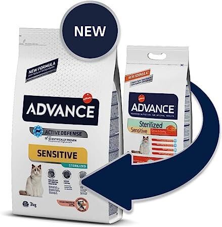 Advance Sensitive Sterilised Somonlu Kısırlaştırılmış Yetişkin Kedi Maması 3 KG