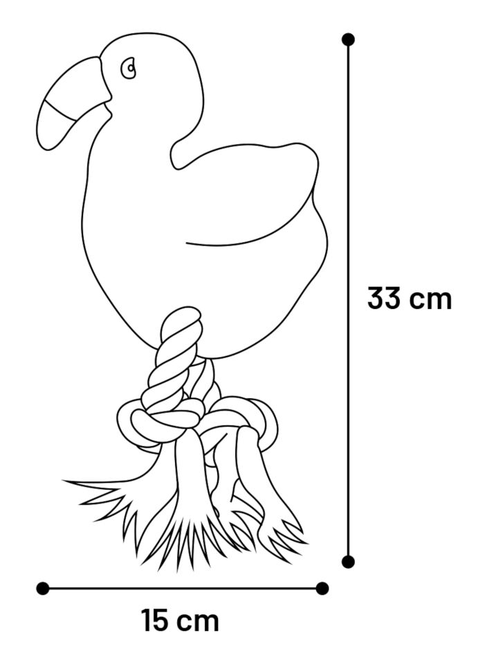 Flamingo Andes İpli Pembe Flamingo Peluş Oyuncak 33cm
