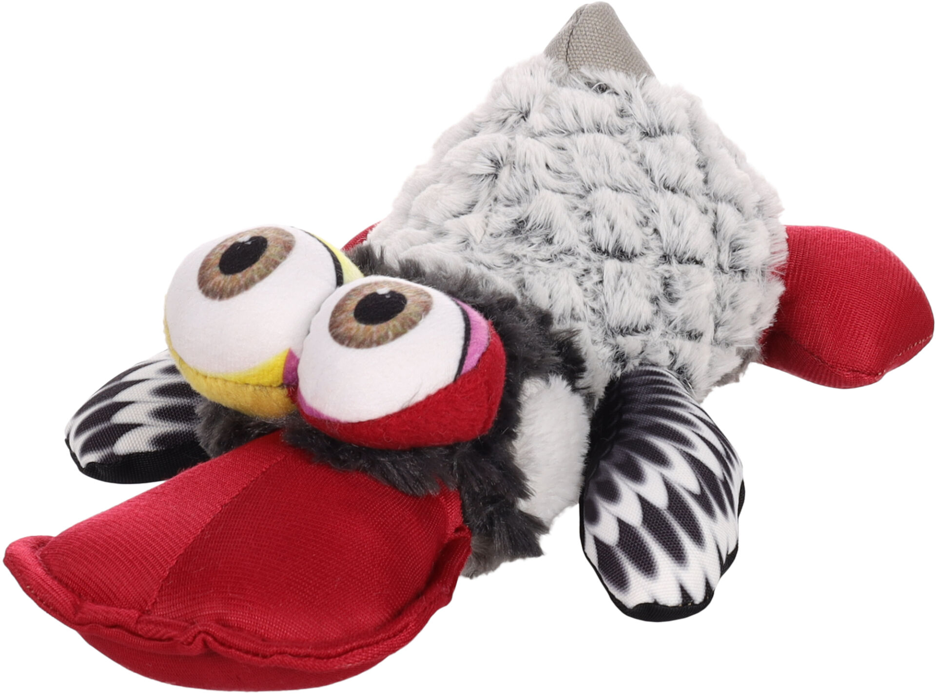 Flamingo Dazy Gri-Kırmızı Sesli Peluş Kaz Oyuncak