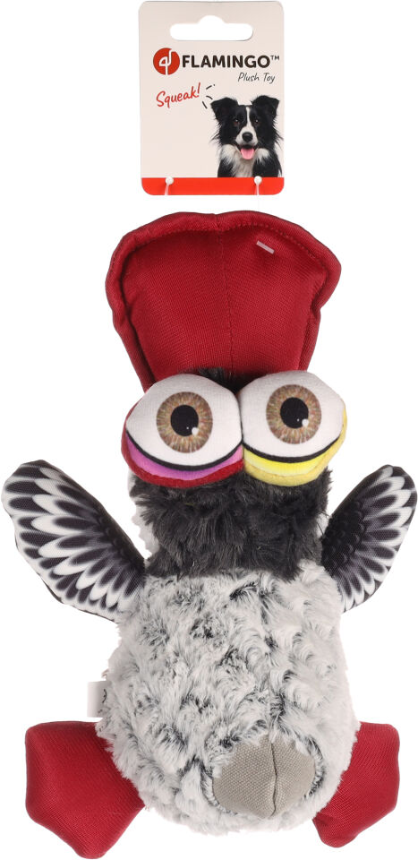 Flamingo Dazy Gri-Kırmızı Sesli Peluş Kaz Oyuncak