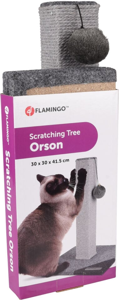 Flamingo Orson Hasır Kaplı Tırmalama Tahtası Gri