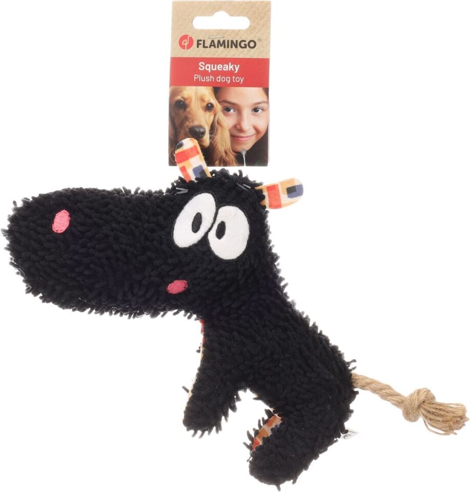 Flamingo Saffia Hasır İpli Sesli Kumaş Hipopotam Peluş Oyuncak