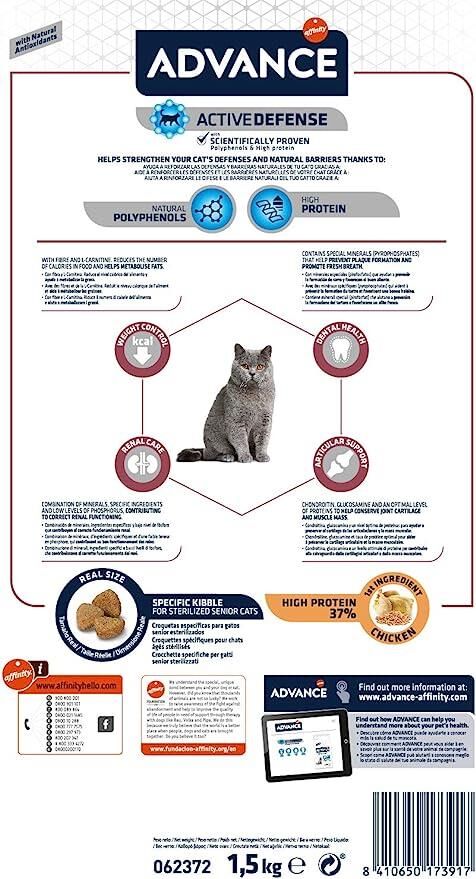 Advance Young Sterilised Tavuklu Kısırlaştırılmış Yavru Kedi Maması 1.5 KG